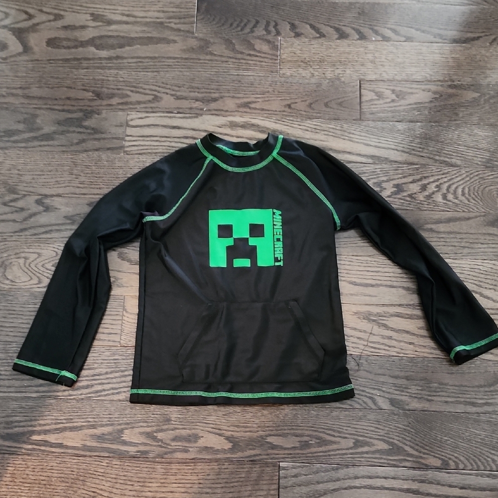 Minecraft Rashguard Swim Set Size 7 - Picture 2 of 7